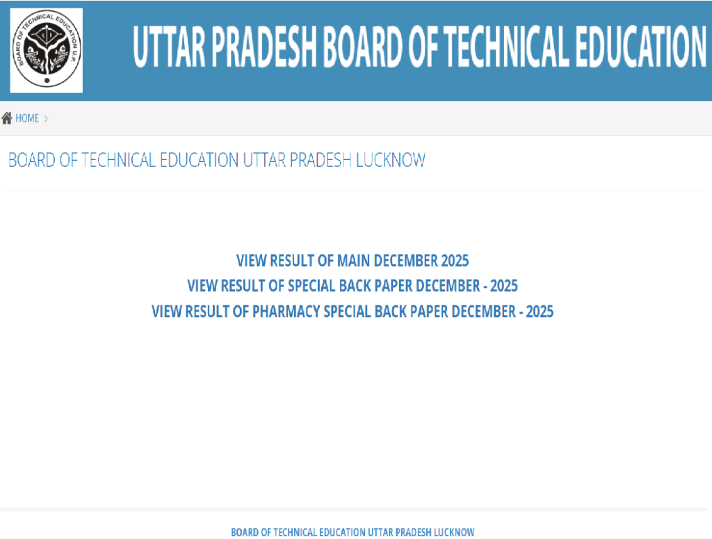 BTEUP Odd Sem Result 2025 link