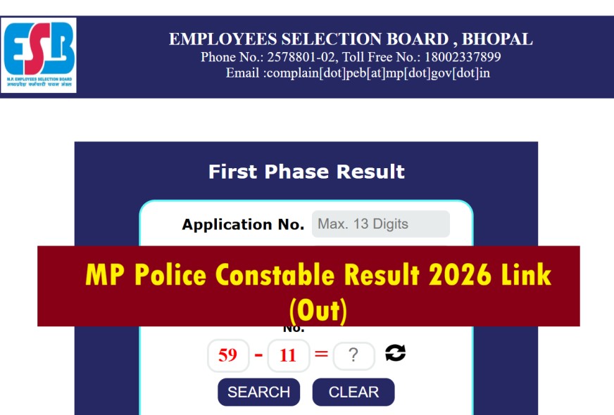 Sarakari Result MP Police Constable Result 2025 2026 Link